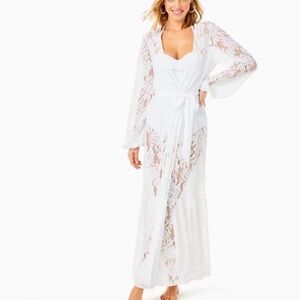 Lilly Pulitzer White Lace Beach Cover size S
